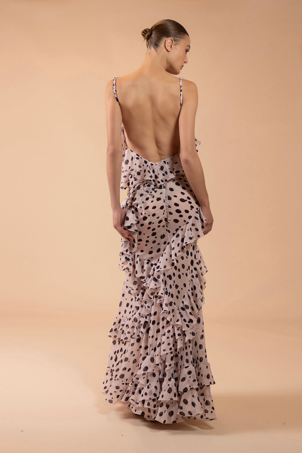 VESTIDO LONGO POÁ P&B OFF WHITE