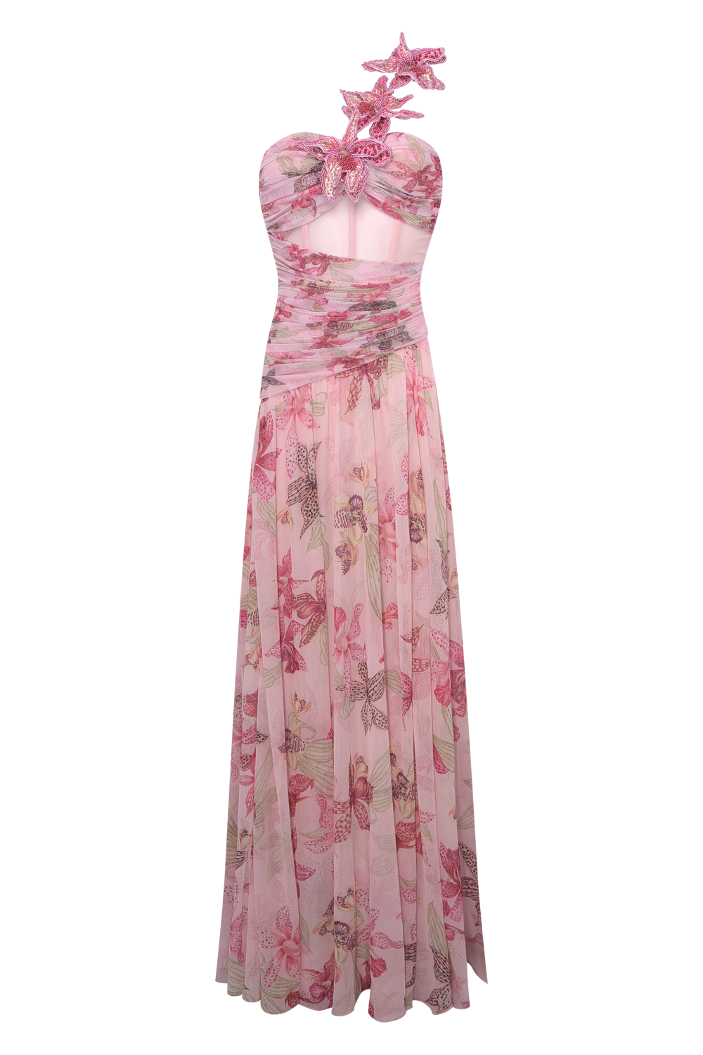 VESTIDO LONGO ORCHID BLOOM  ROSE