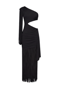 VESTIDO LONGO LYRIA JERSEY PRETO