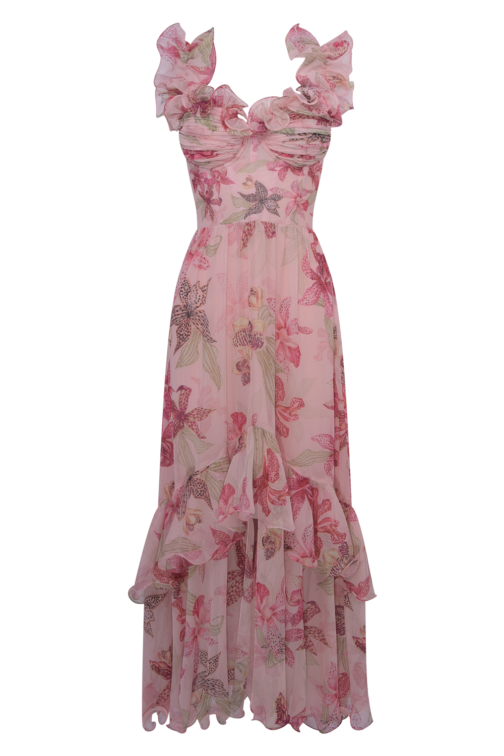 VESTIDO LONGO ORCHID BLOOM  ROSE