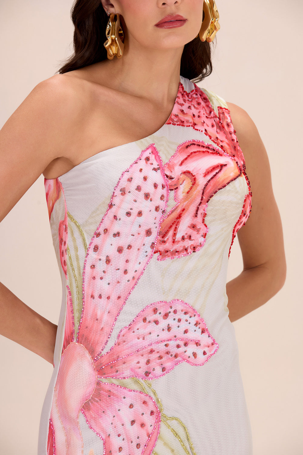 VESTIDO LONGO ORCHID BLOOM VERDE