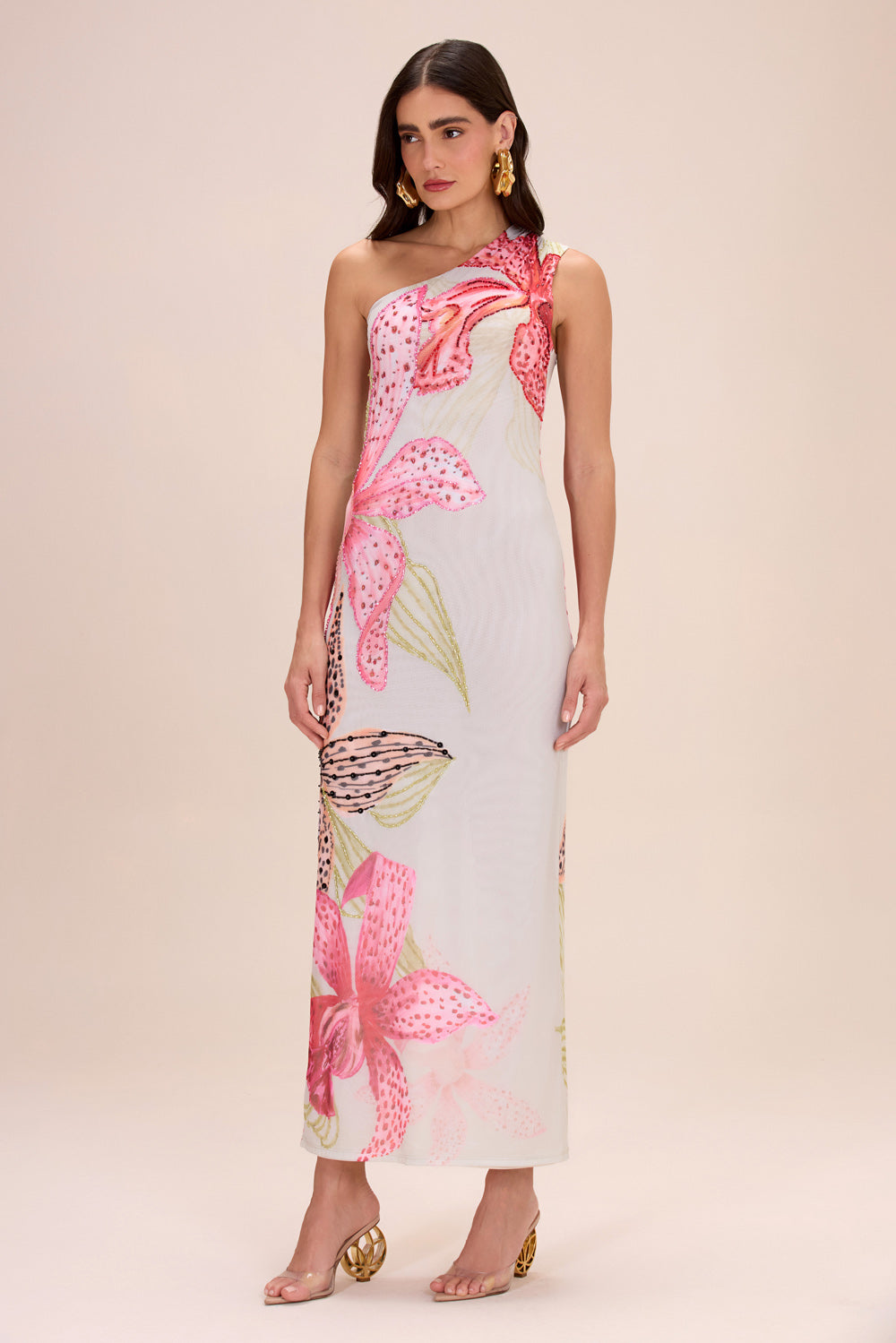 VESTIDO LONGO ORCHID BLOOM VERDE
