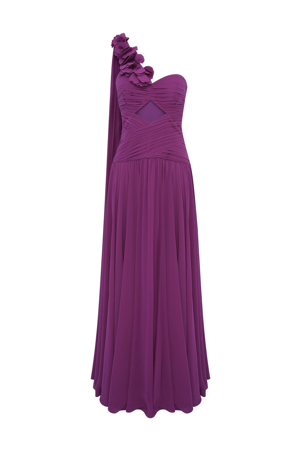 VESTIDO LONGO CHIFFON NAIA  ROXO