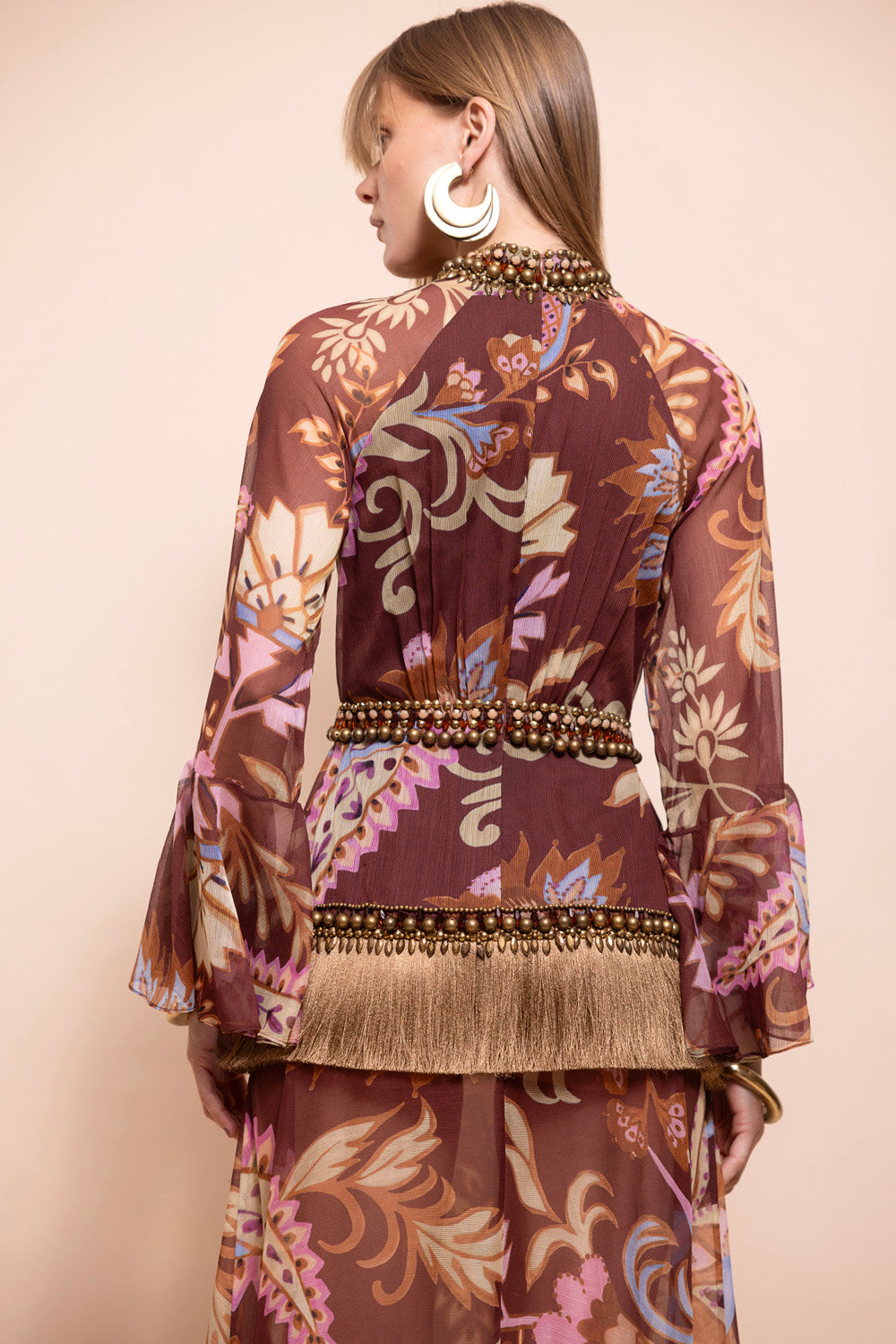 VESTIDO LONGO BOHO
 MARROM