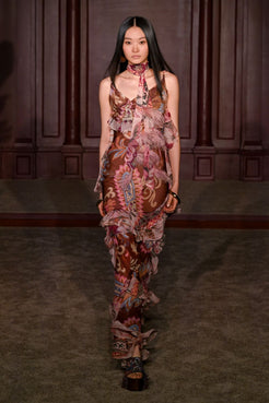 VESTIDO LONGO BOHO
 MARROM