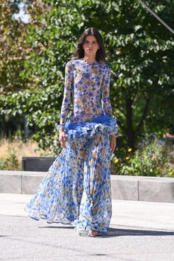 VESTIDO LONGO WALLERY FEATHER GOWN
 AZUL
