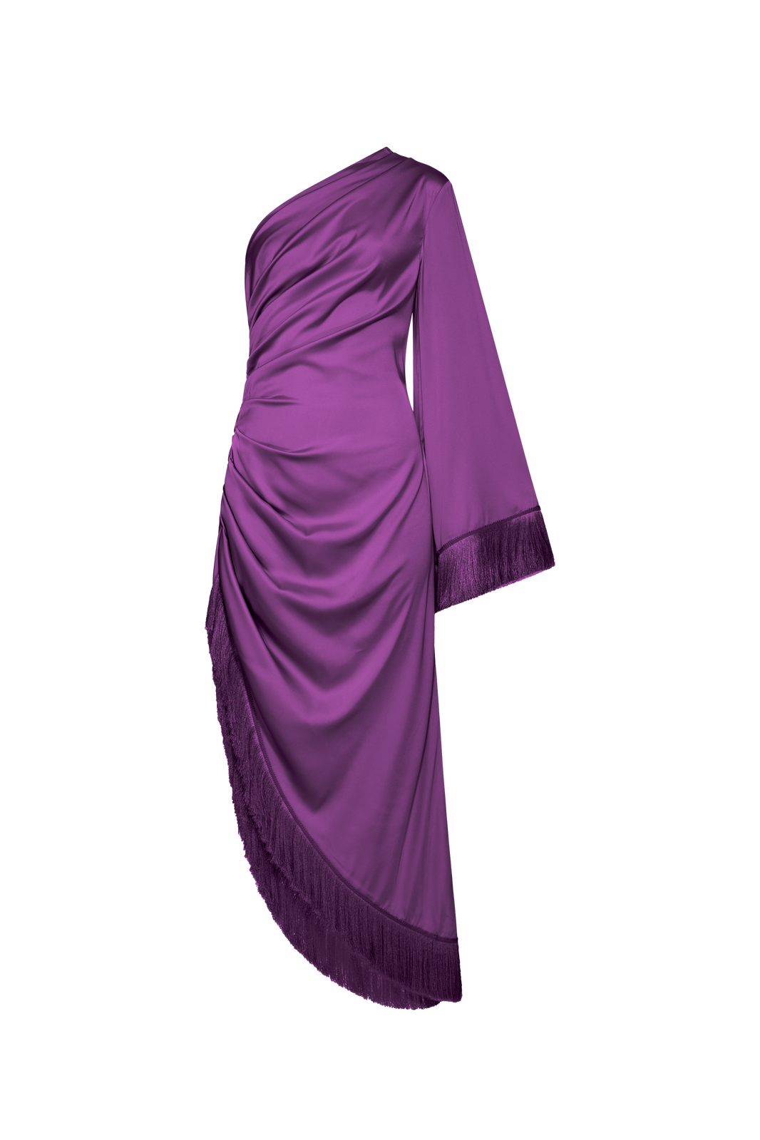 VESTIDO MIDI CETIM RAFINE ROXO