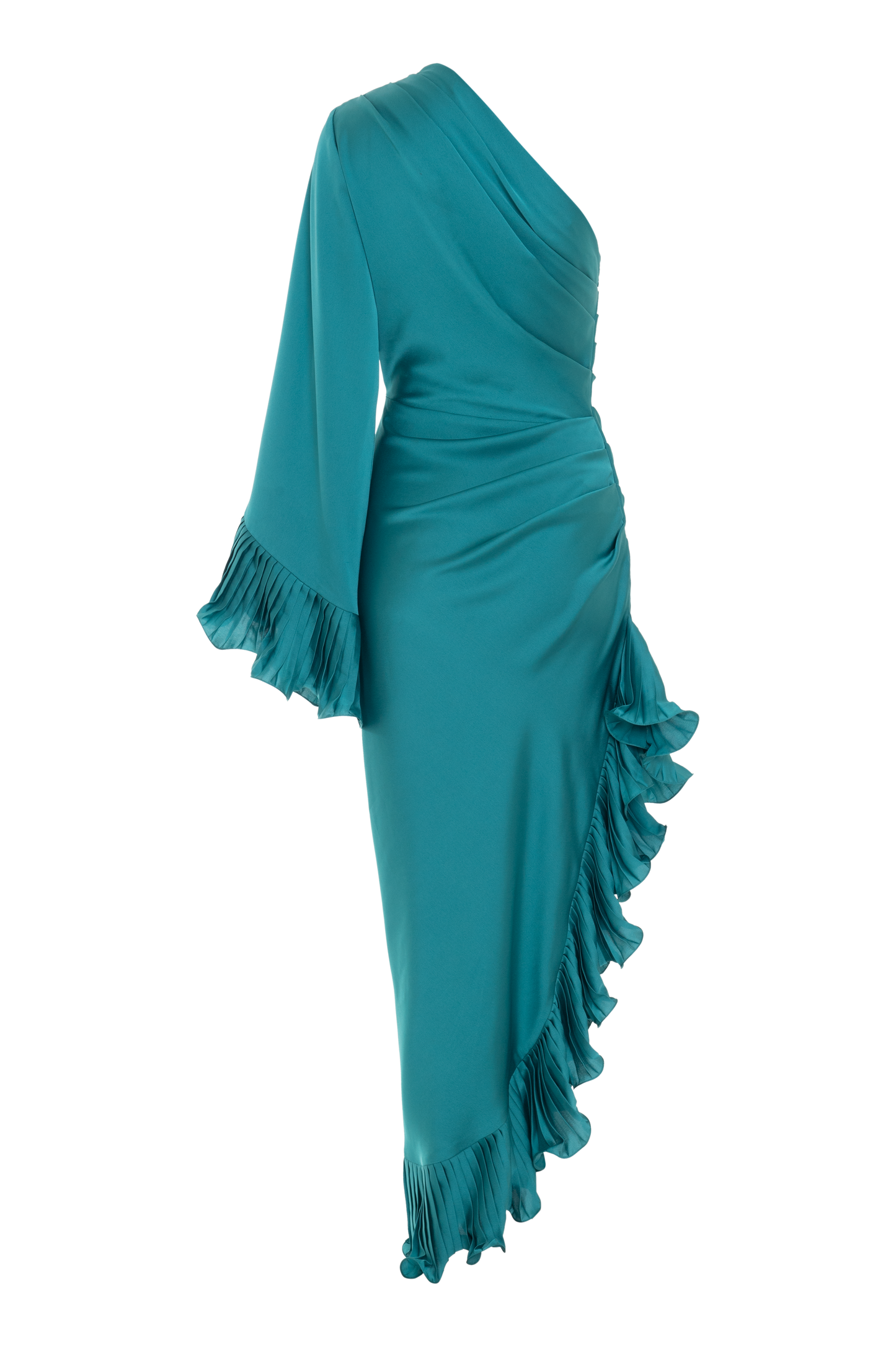 VESTIDO MIDI CETIM DREAM VERDE ESCURO