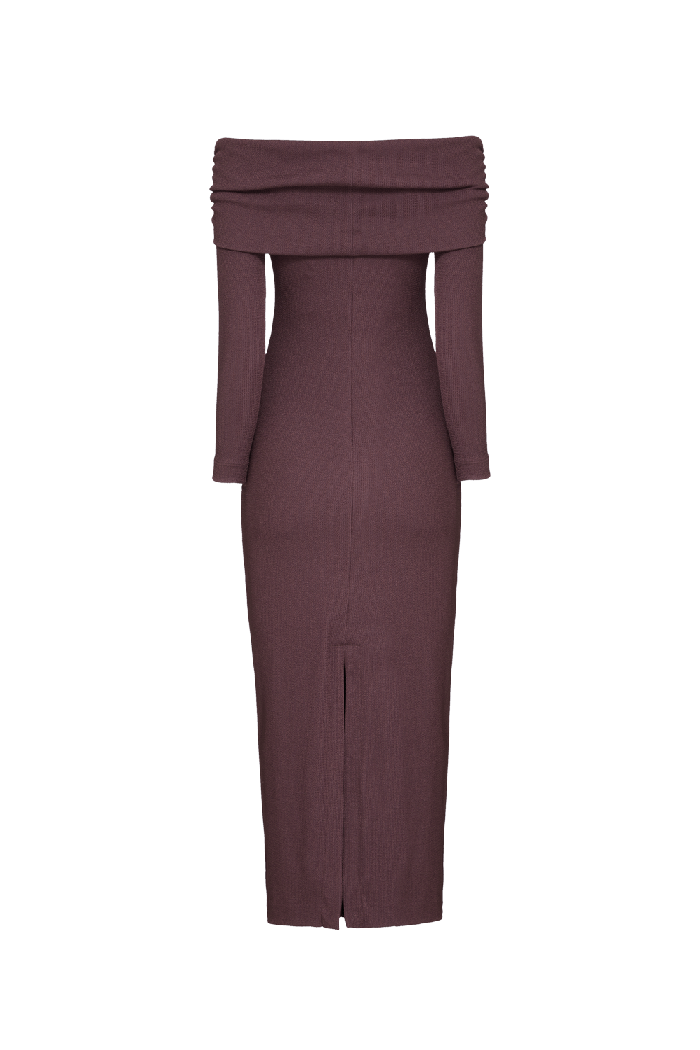 VESTIDO MIDI MALHA MERIAN MARROM