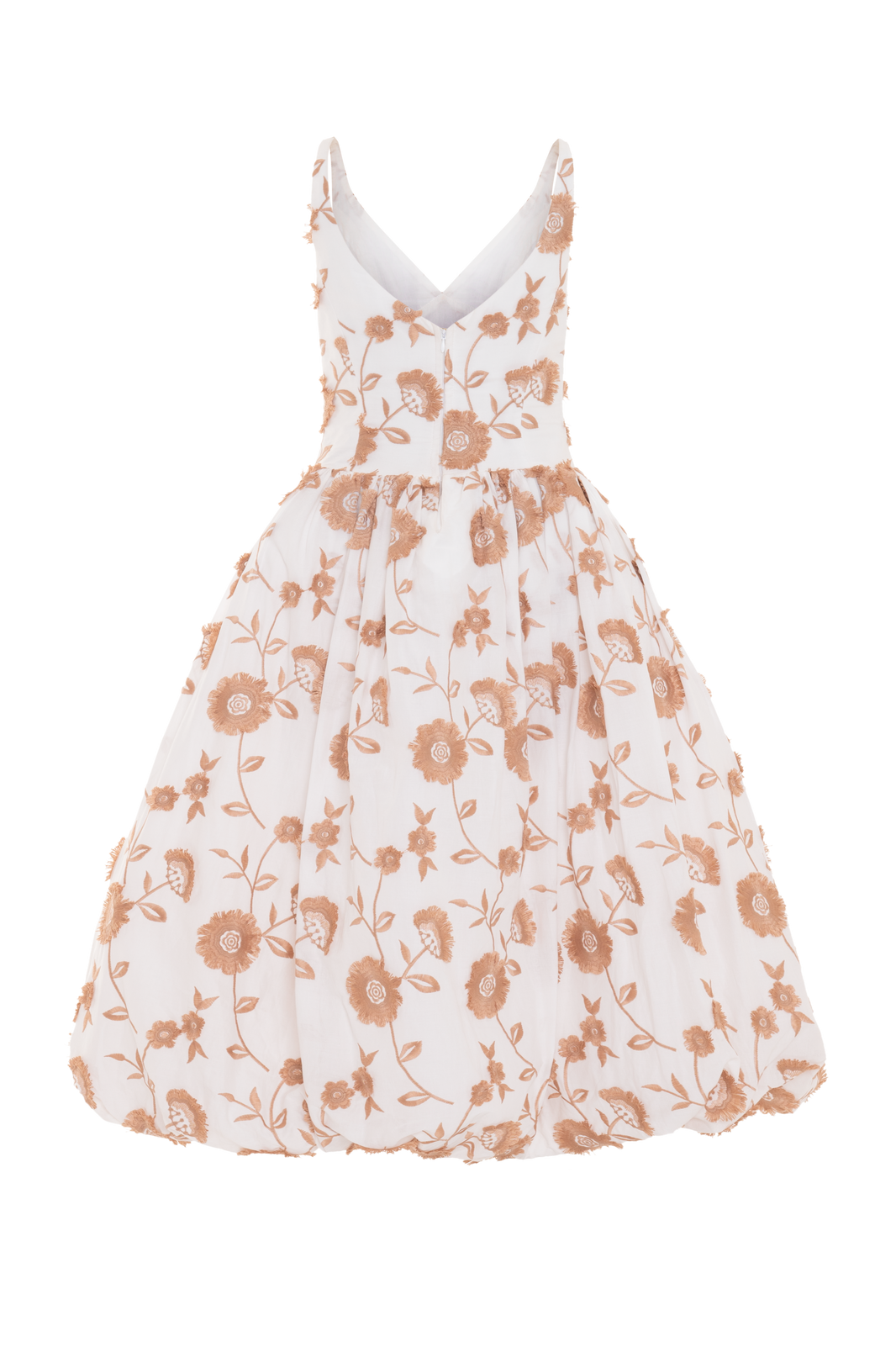 VESTIDO MÍDI FLOWER OFF WHITE