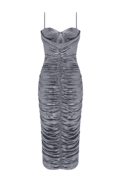 VESTIDO MIDI JERSEY ELYSIAN PRATA