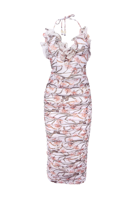 VESTIDO MIDI NARCISSUS OFF WHITE