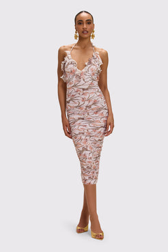 VESTIDO MIDI NARCISSUS OFF WHITE