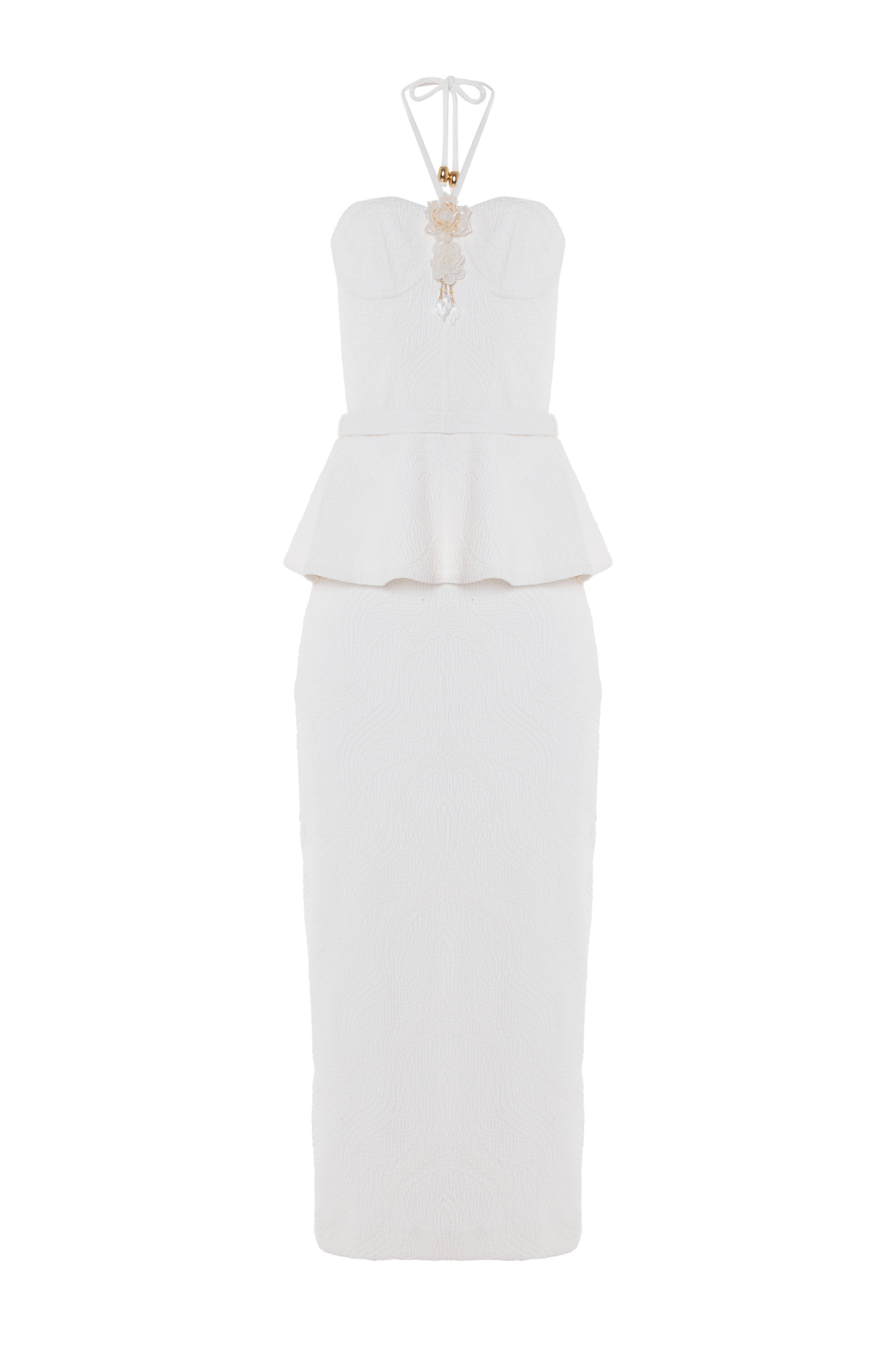 VESTIDO MIDI BREEZE JACQUARD OFF WHITE