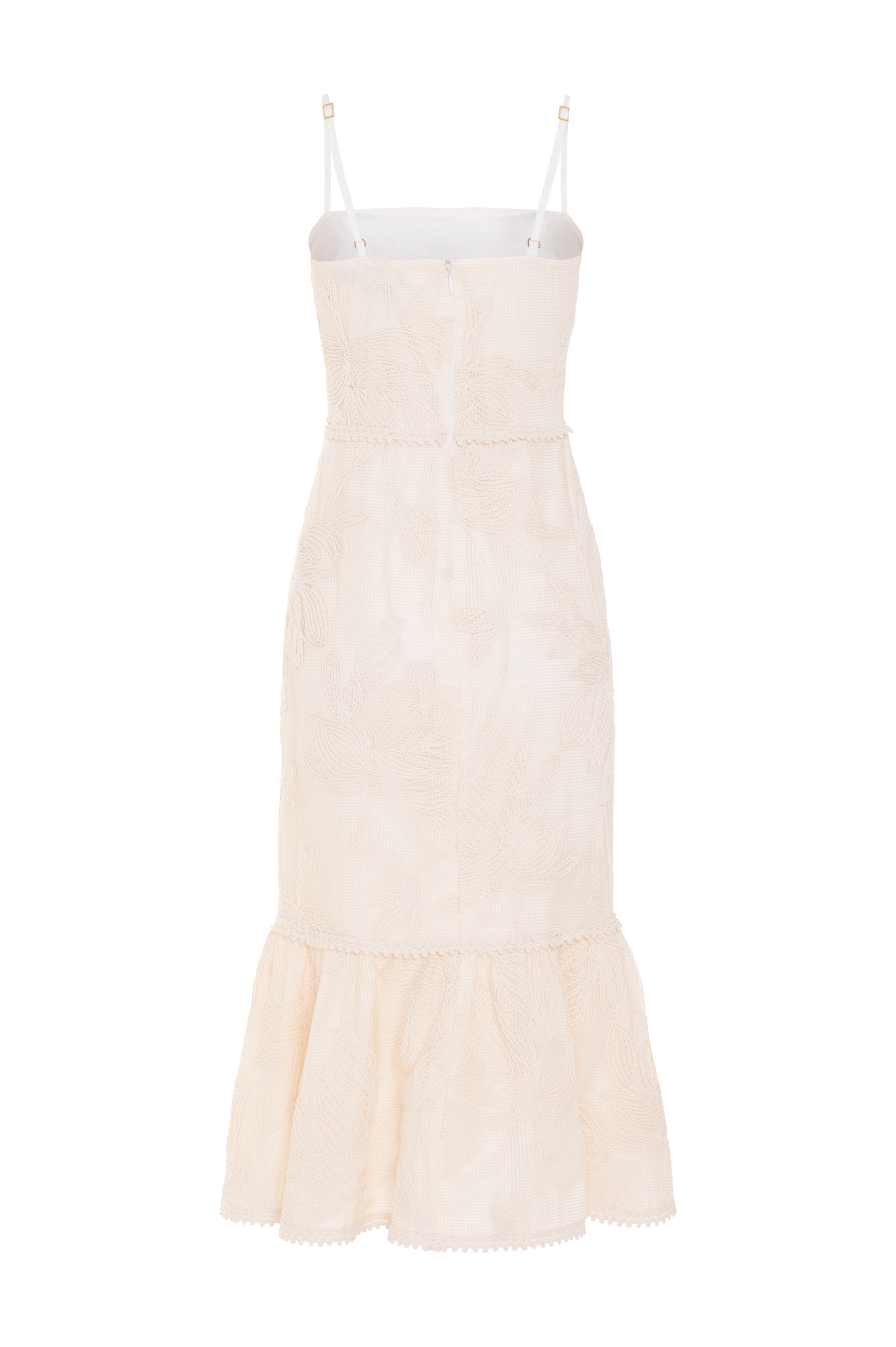 VESTIDO MIDI TELA JOY OFF WHITE