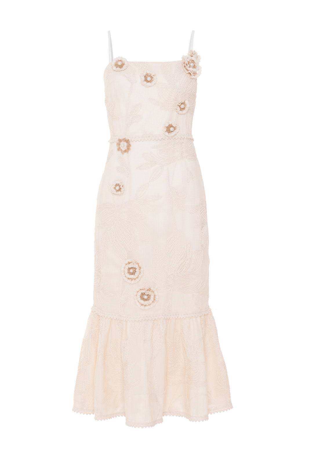 VESTIDO MIDI TELA JOY OFF WHITE