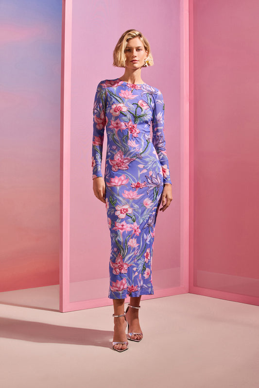 VESTIDO MIDI AMARYLLIS AZUL