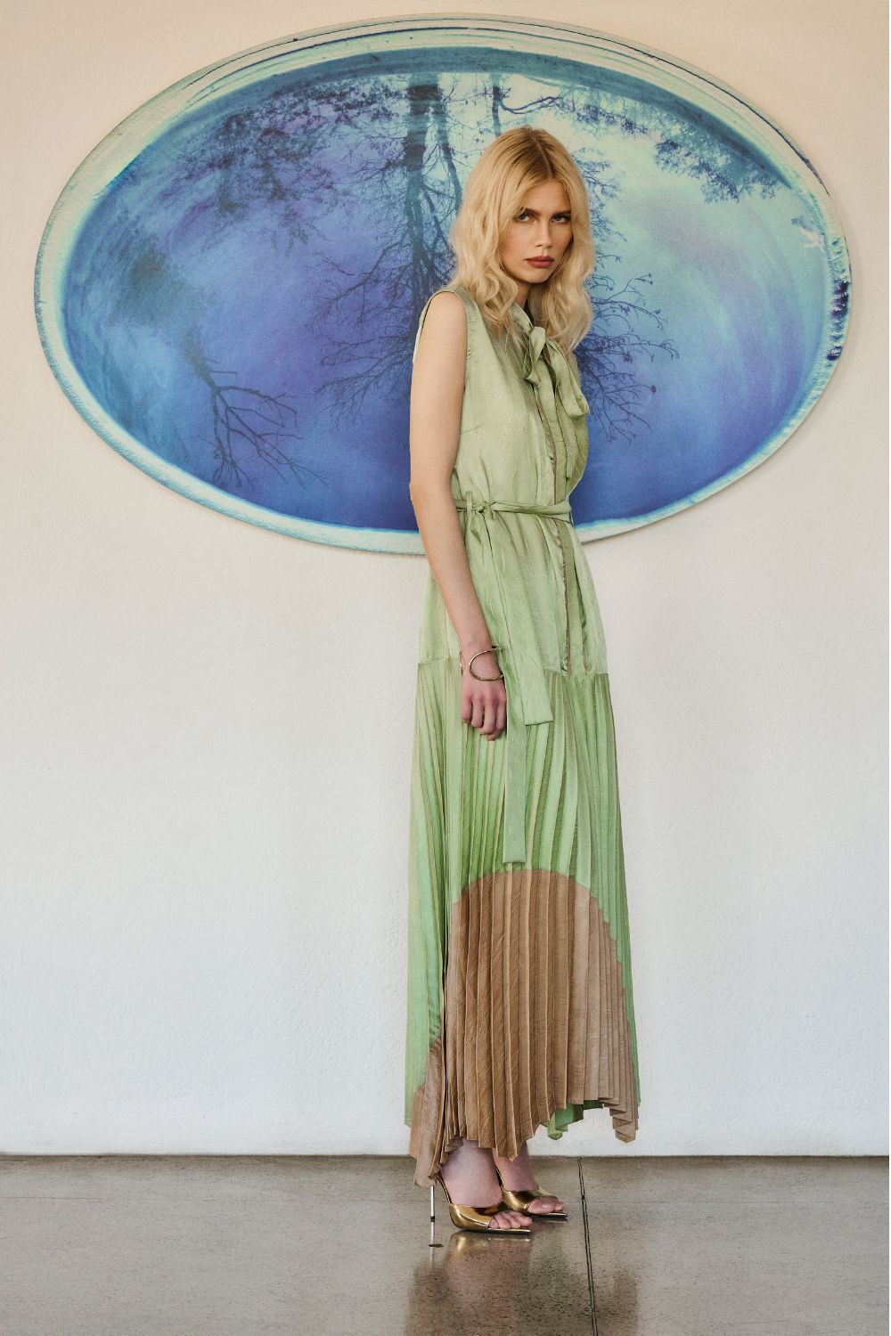 VESTIDO MIDI STELLAR WEAVE VERDE