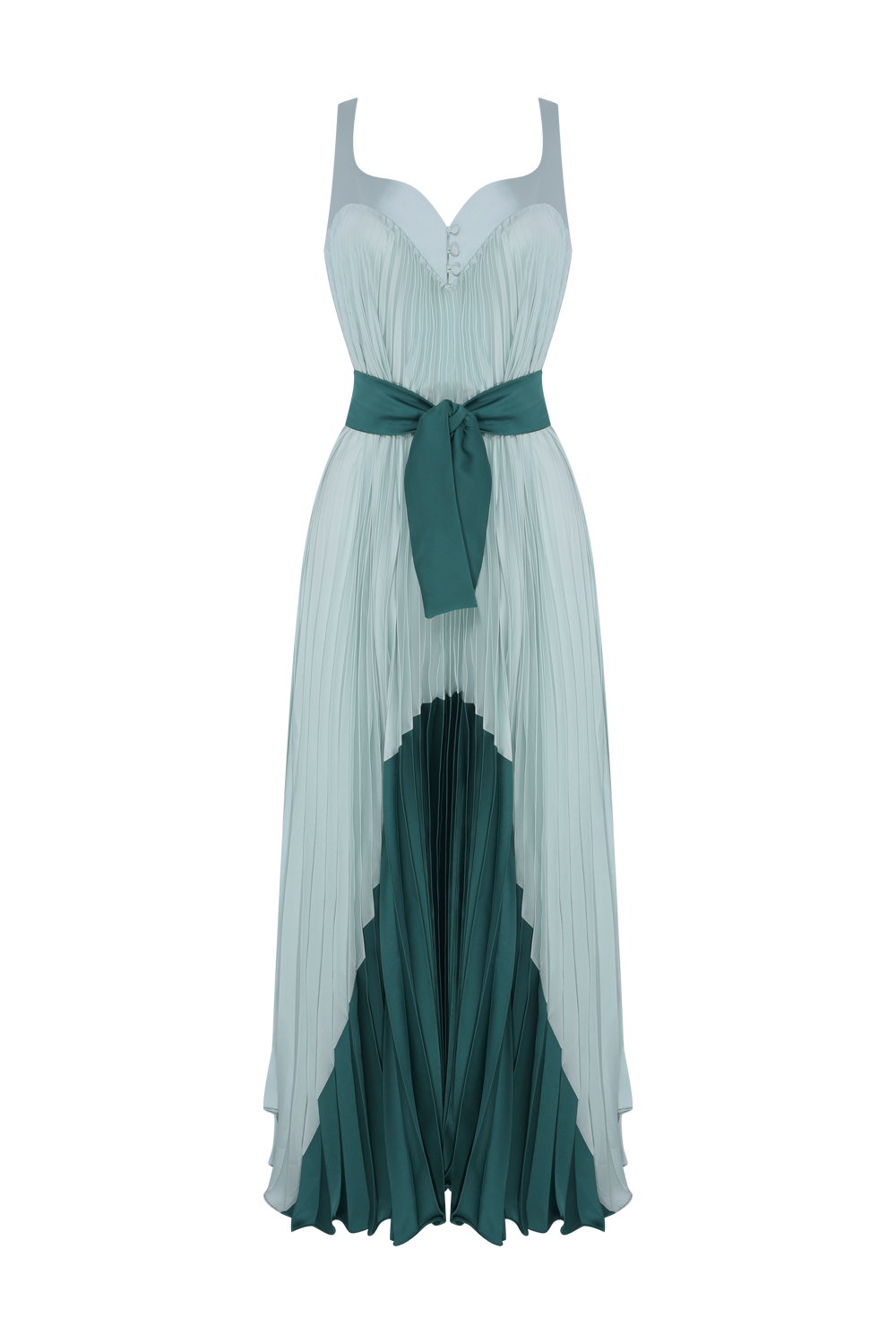 VESTIDO MIDI CETIM IRIS VERDE