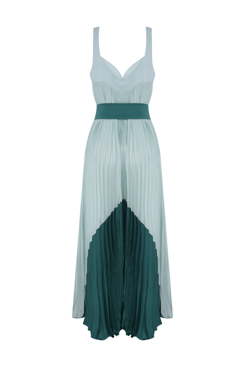 VESTIDO MIDI CETIM IRIS VERDE
