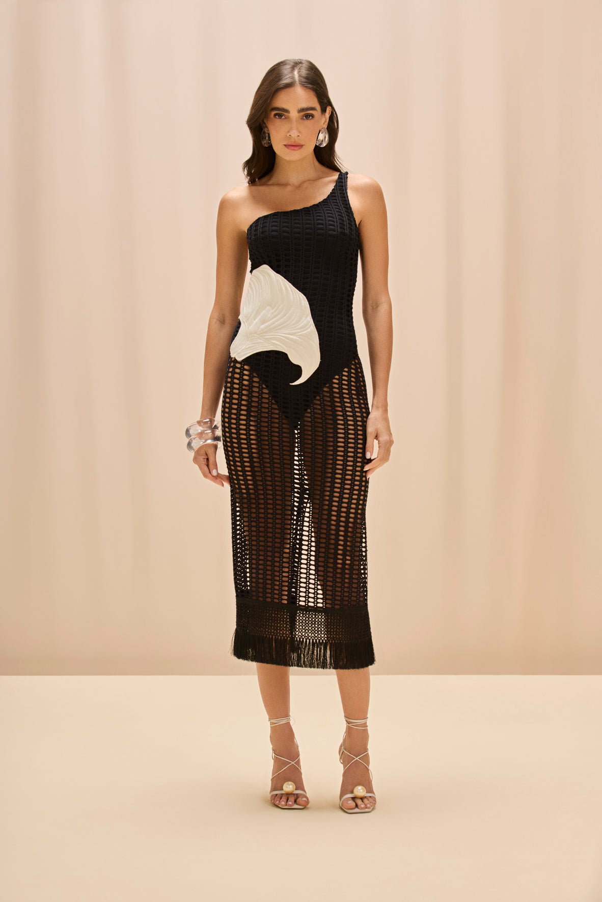 VESTIDO MIDI TELA SELENE PRETO