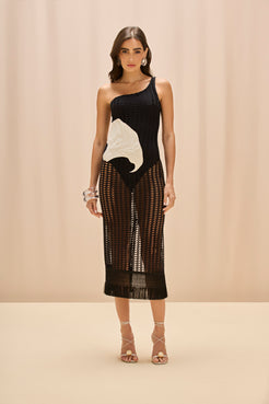 VESTIDO MIDI TELA SELENE PRETO