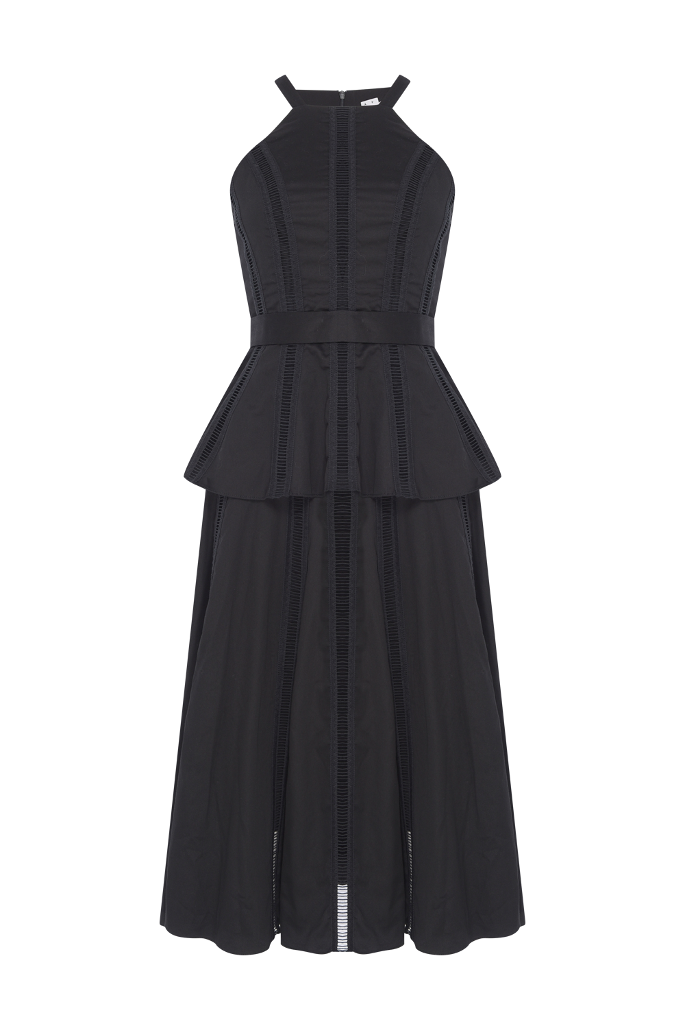 VESTIDO MIDI TRICOLINE SOLENNE PRETO