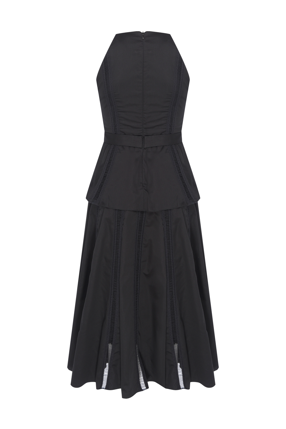 VESTIDO MIDI TRICOLINE SOLENNE PRETO