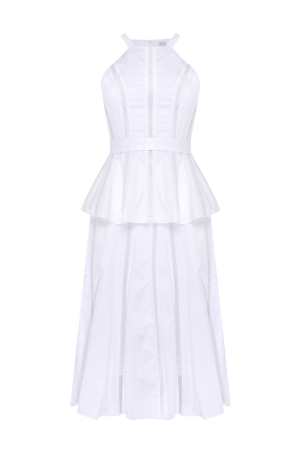 VESTIDO MIDI LINHO SOLENNE OFF WHITE