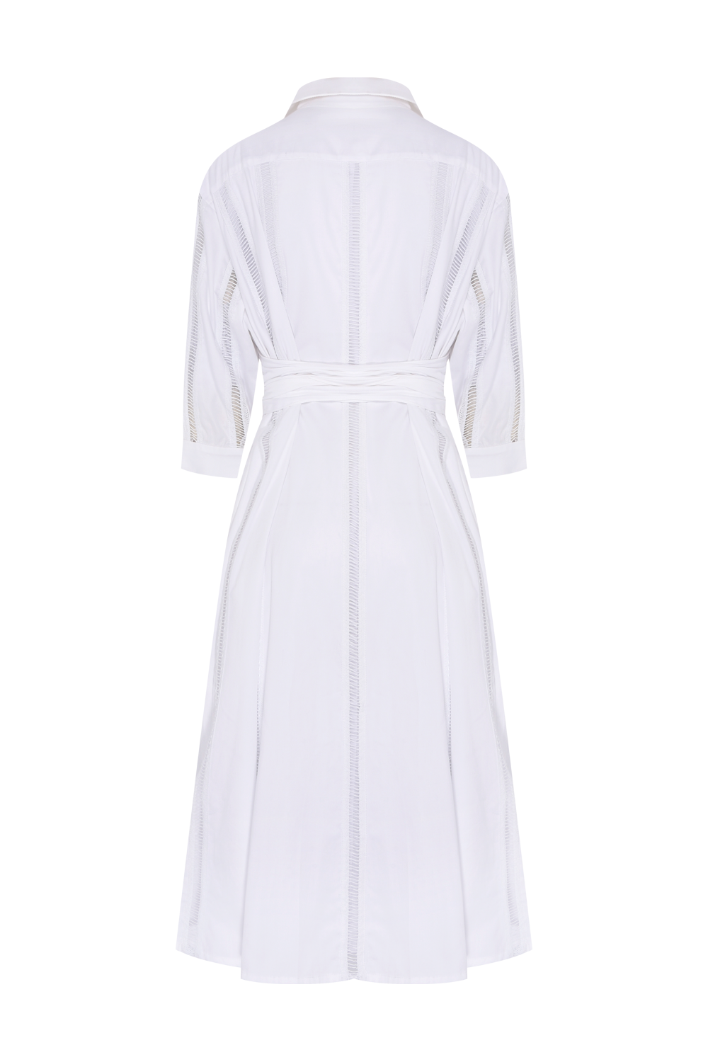 VESTIDO MIDI TRICOLINE SOLENNE OFF WHITE