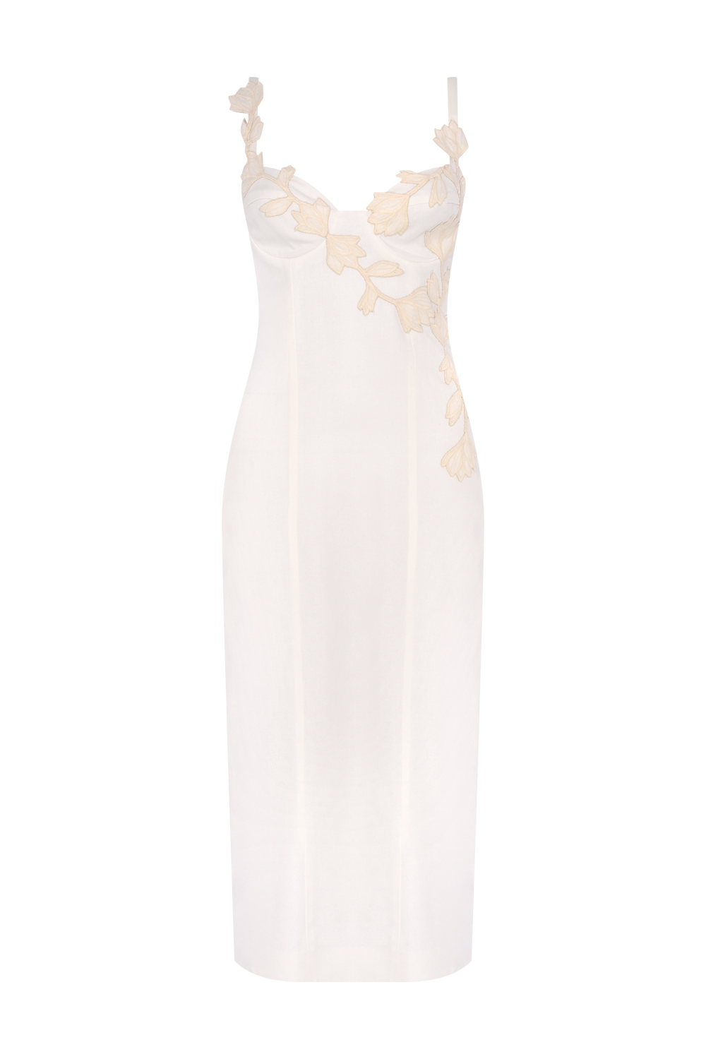 VESTIDO MIDI LINHO ACQUA MIST BRANCO