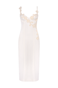 VESTIDO MIDI LINHO ACQUA MIST BRANCO