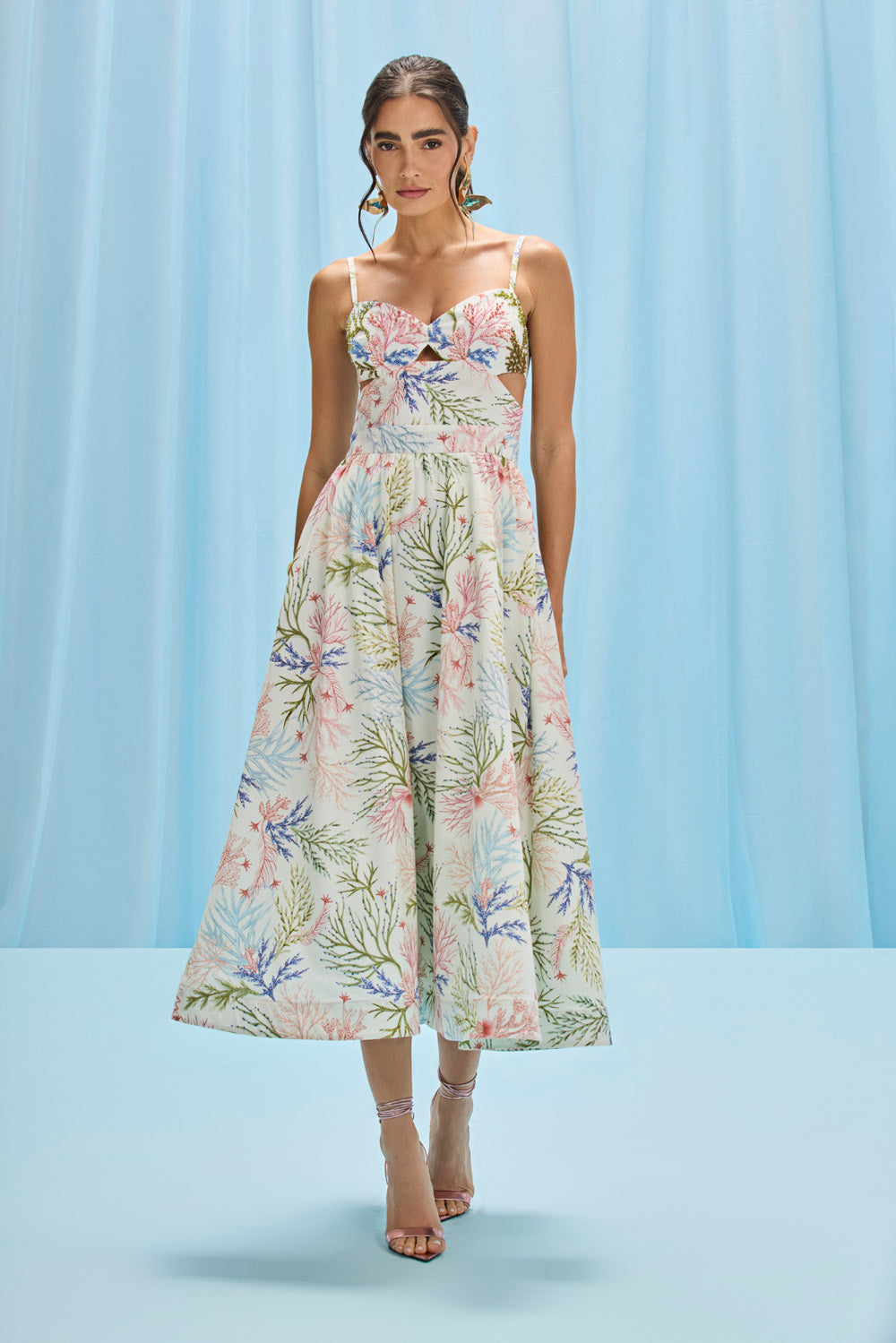 VESTIDO MIDI SEAWEED  OFF WHITE