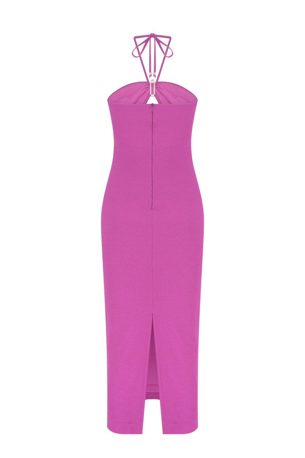 VESTIDO MIDI MALHA HILDA ROSA ESCURO