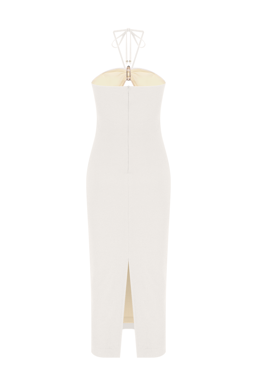 VESTIDO MIDI MALHA HILDA OFF WHITE