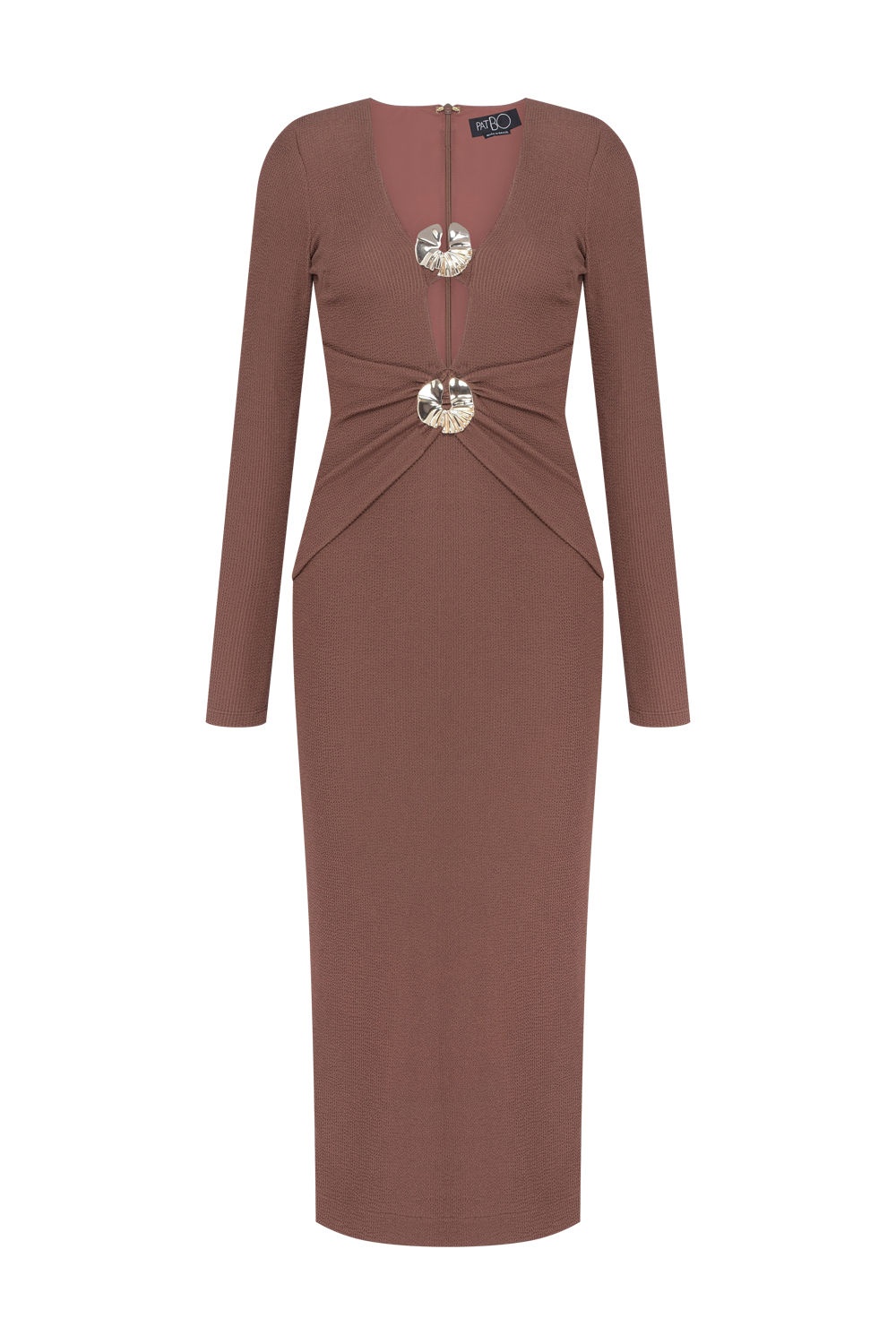 VESTIDO MIDI MALHA CORA MARROM