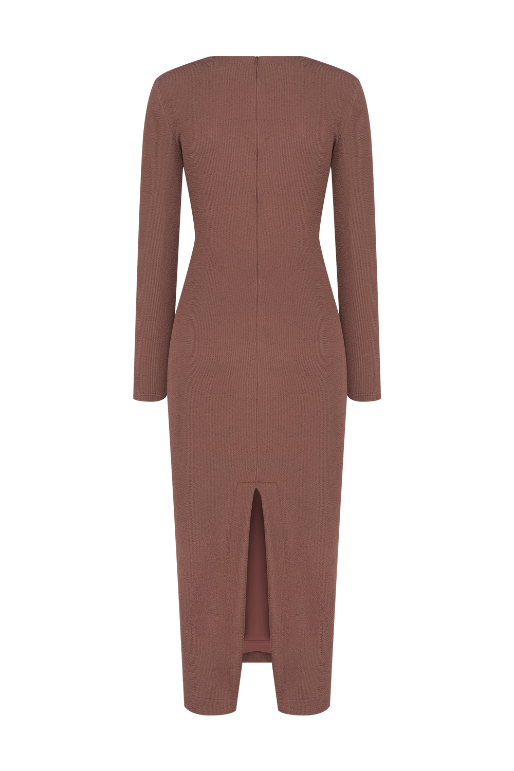 VESTIDO MIDI MALHA CORA MARROM