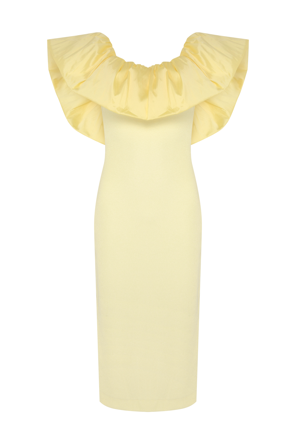 VESTIDO MIDI TAFETA TARSILA AMARELO
