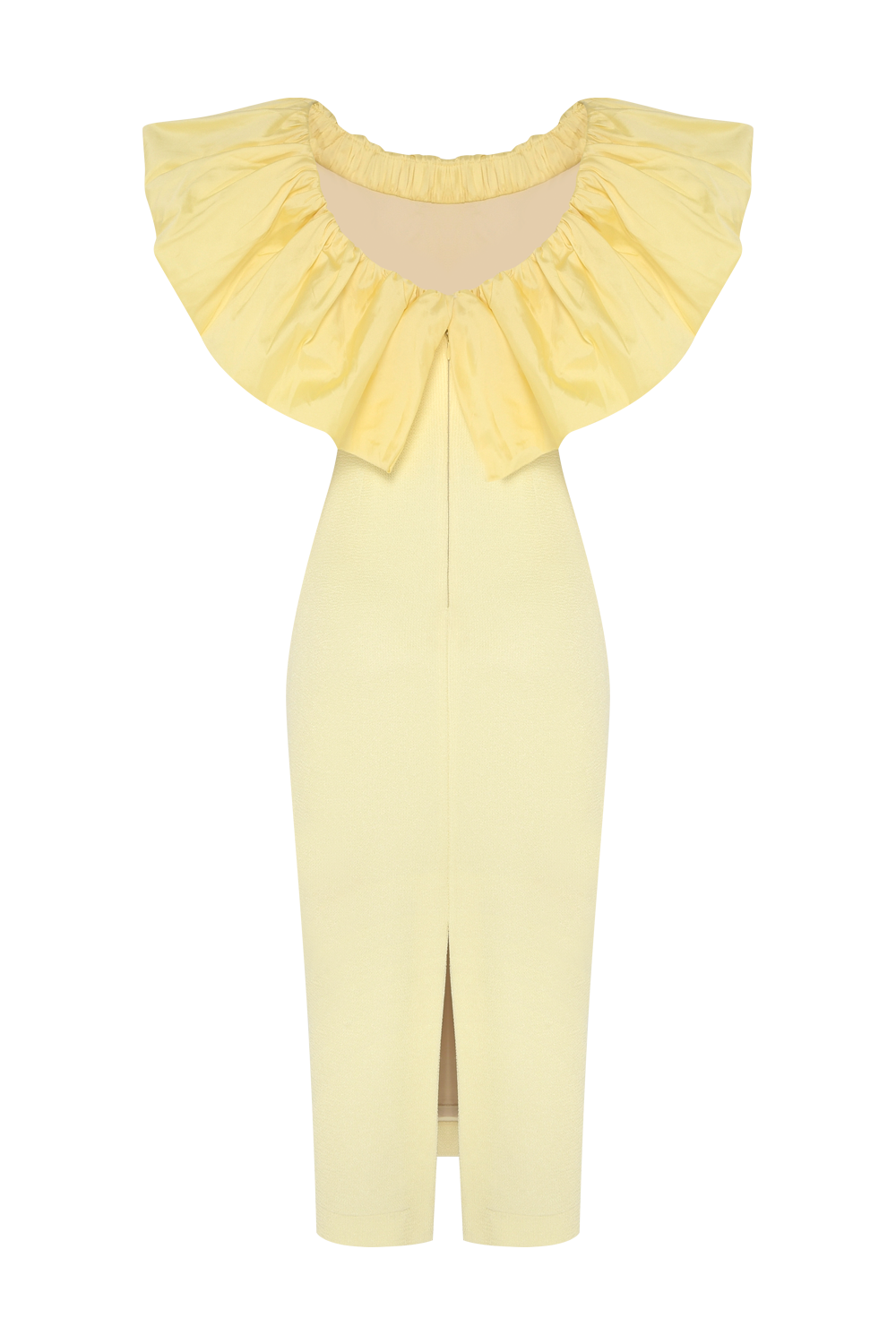 VESTIDO MIDI TAFETA TARSILA AMARELO