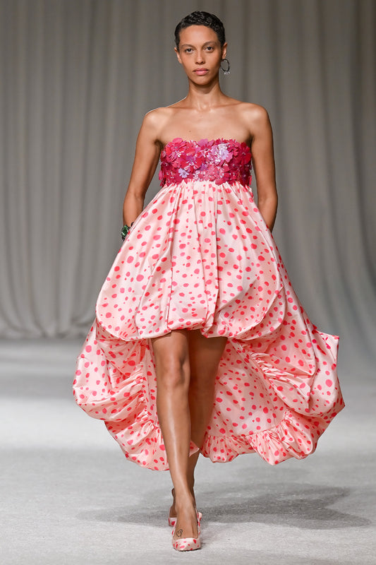 VESTIDO MIDI PEONY DOTS ROSA