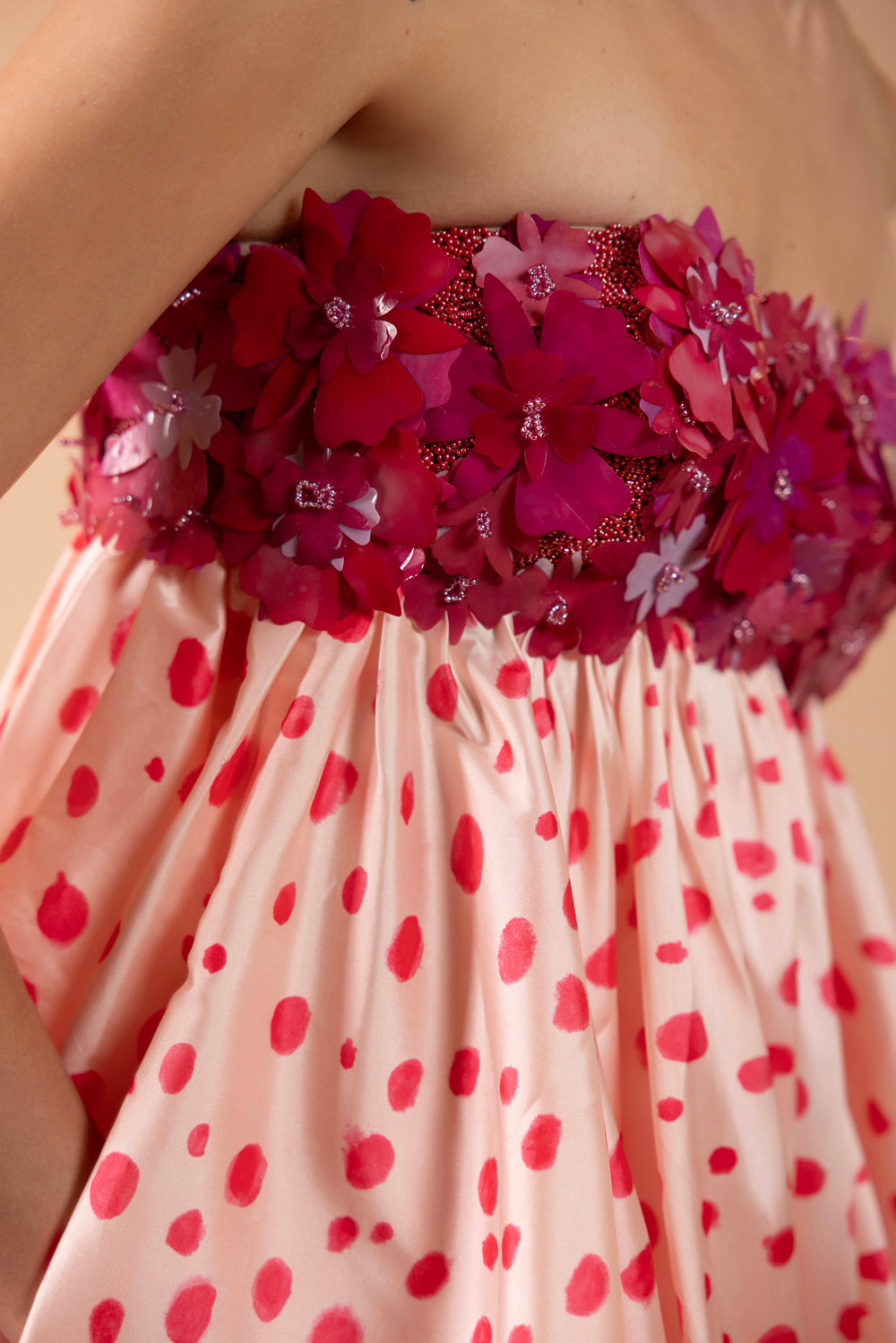 VESTIDO MIDI PEONY DOTS ROSA