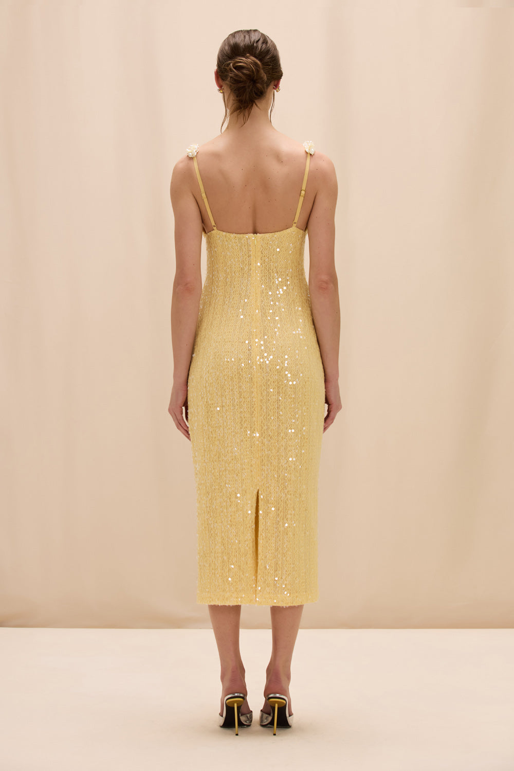 VESTIDO MIDI IARA CROCHET AMARELO