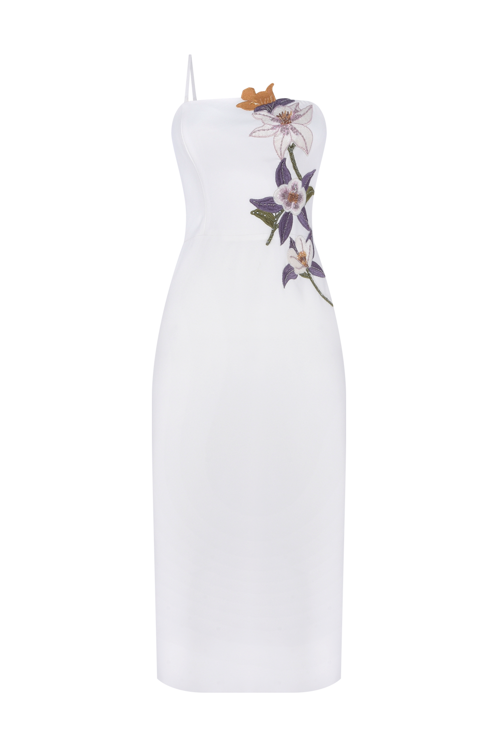 VESTIDO MIDI CREPE NORMA OFF WHITE
