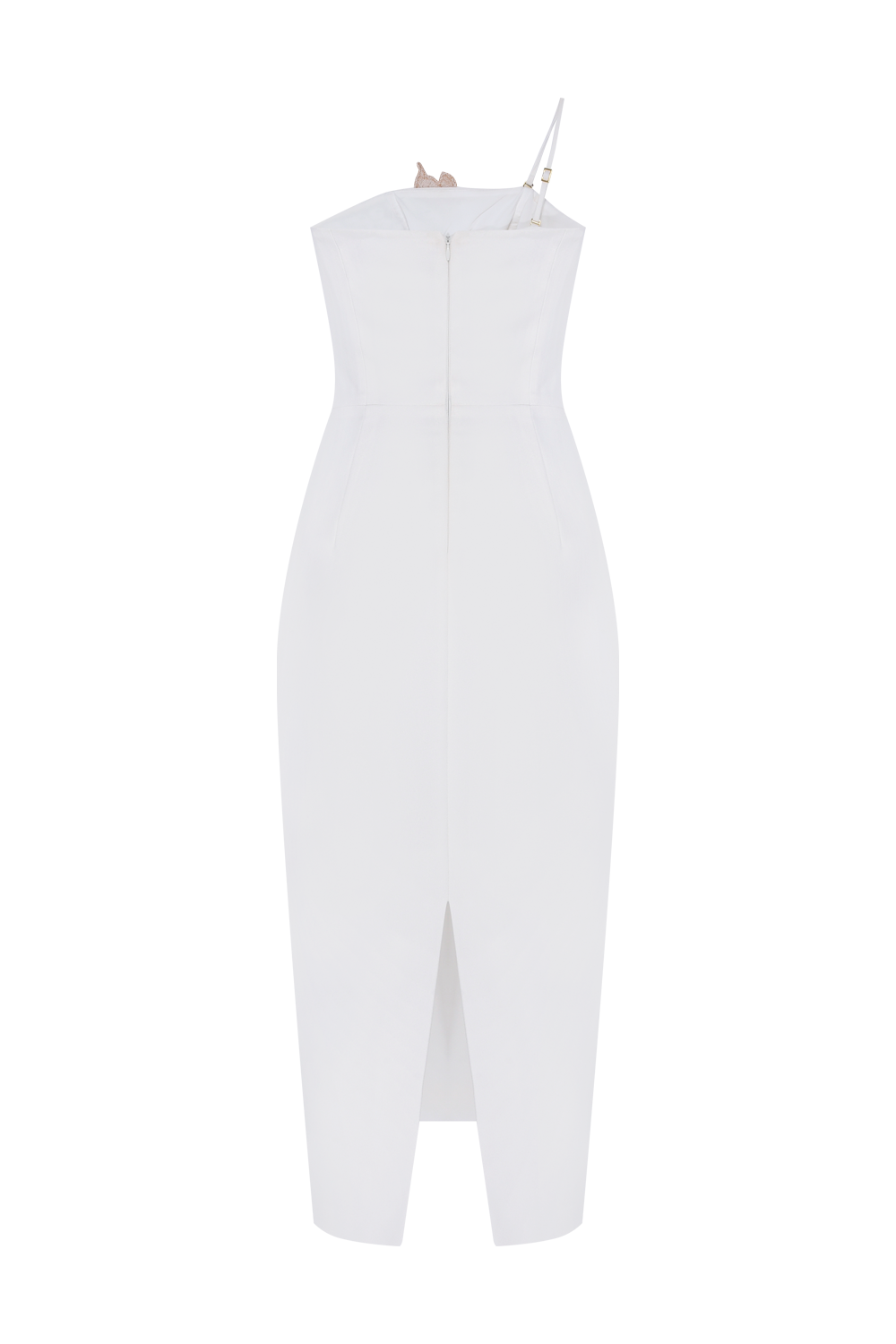 VESTIDO MIDI CREPE NORMA OFF WHITE