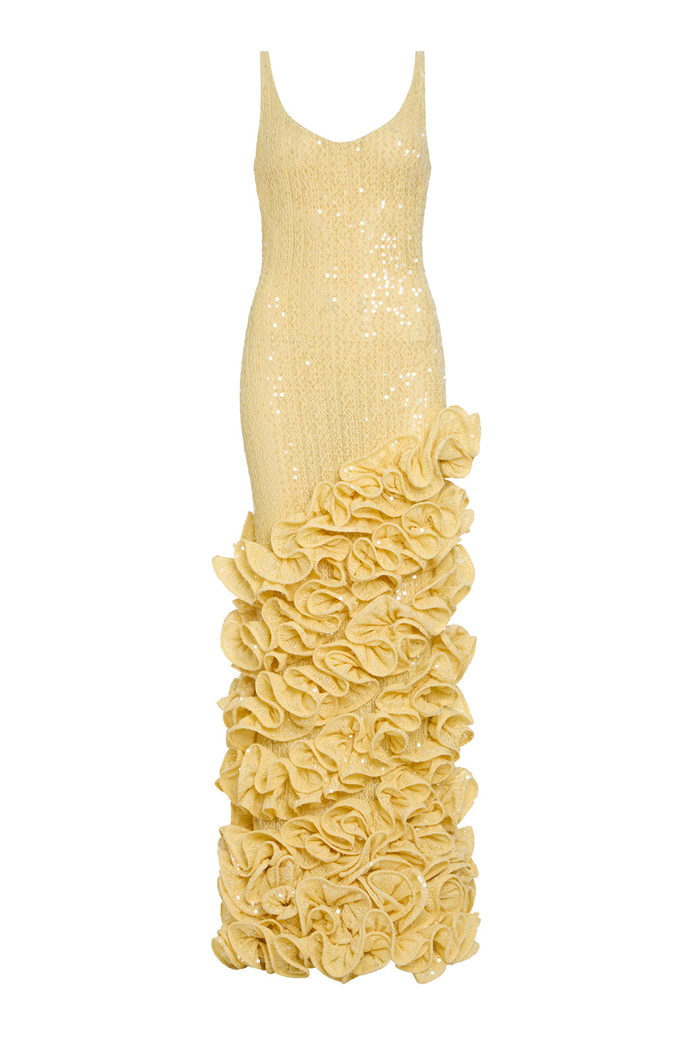 VESTIDO MIDI IARA CROCHET AMARELO