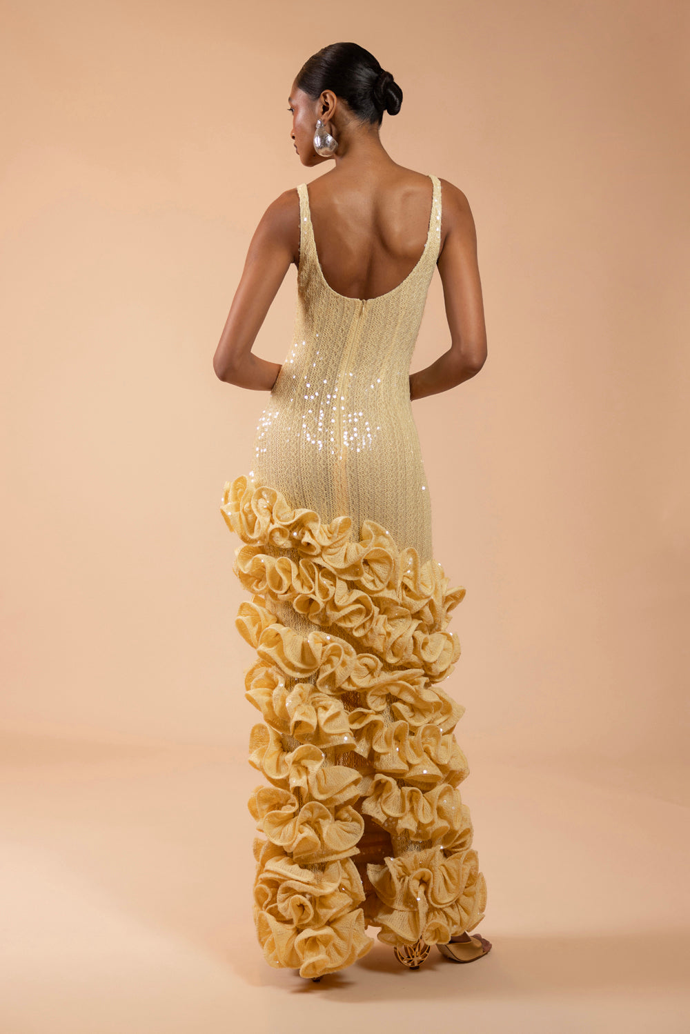 VESTIDO MIDI IARA CROCHET AMARELO