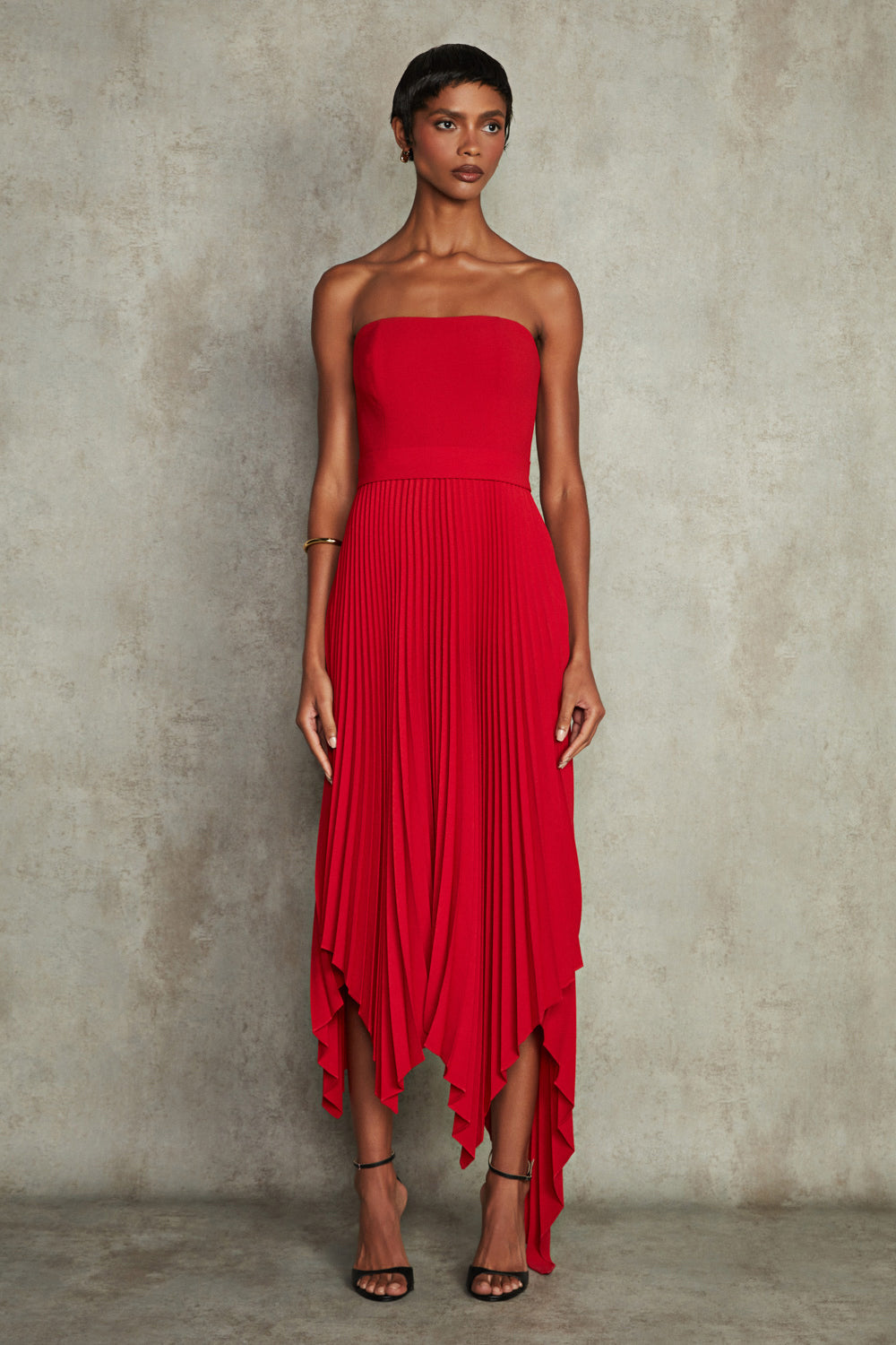 VESTIDO MIDI CREPE ALICE VERMELHO