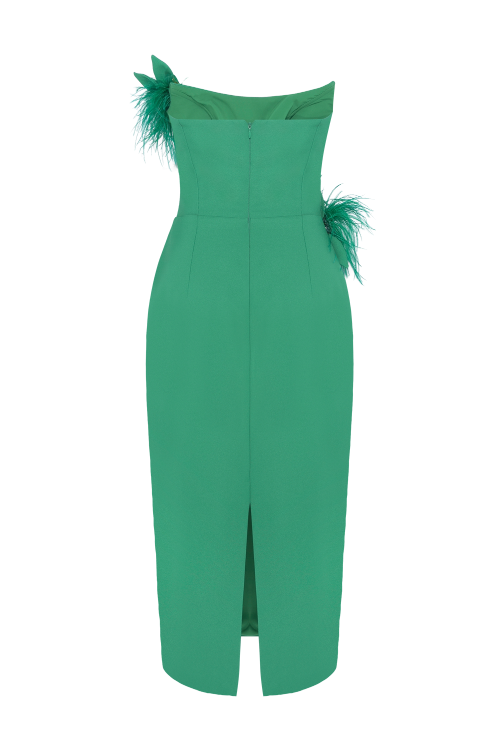 VESTIDO MIDI CREPE ANNA VERDE