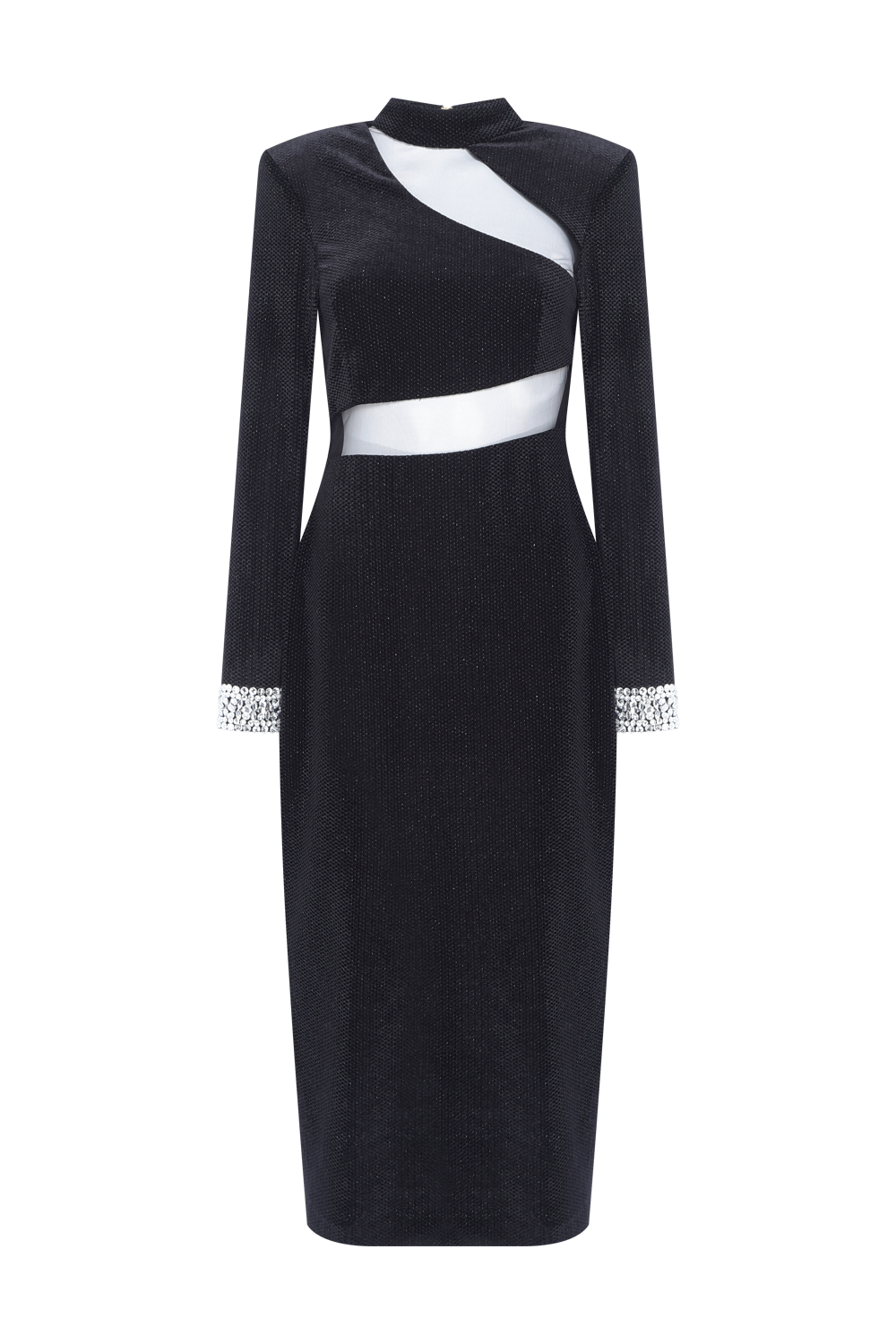VESTIDO MIDI VELVET HELENA PRETO