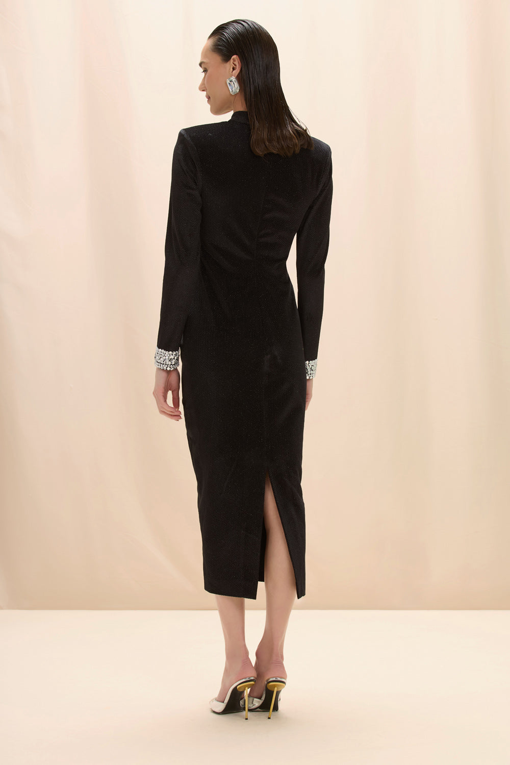 VESTIDO MIDI VELVET HELENA PRETO
